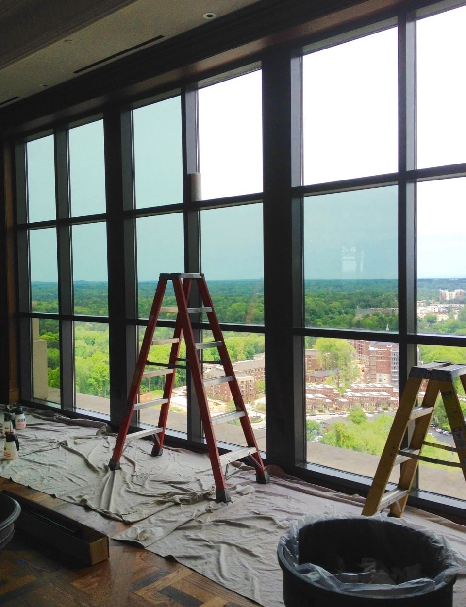 ProLayers Clarity IR Max installed in the penthouse at The St. Regis Atlanta in Buckhead GA by Sungate — fading protection for floors and artwork