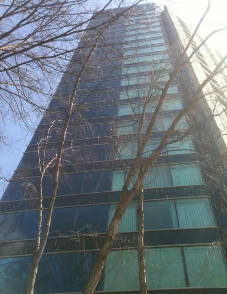 DoubleTree by Hilton hotel exterior with tinted windows